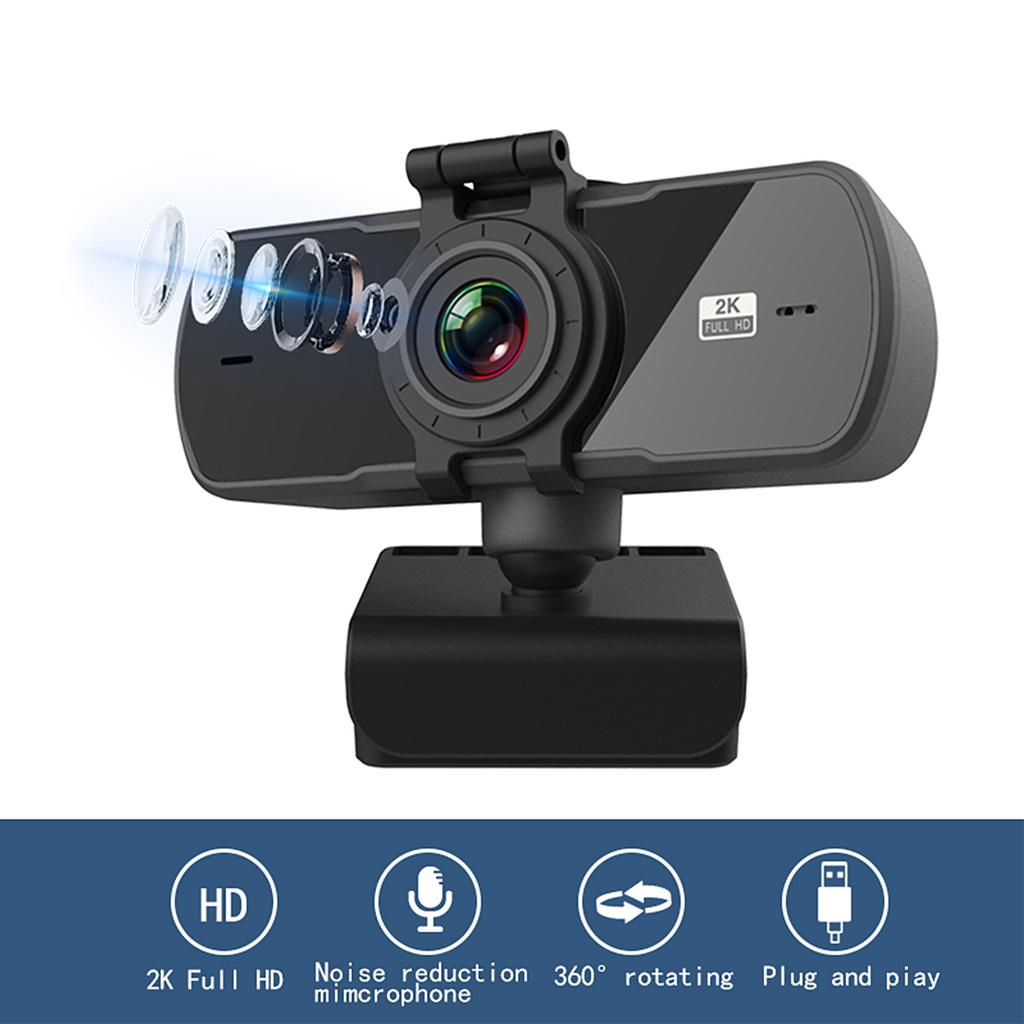 Webcam with Microphone Live Broadcast USB Computer Camera High Definition Accessories 2K 1440PPC 05