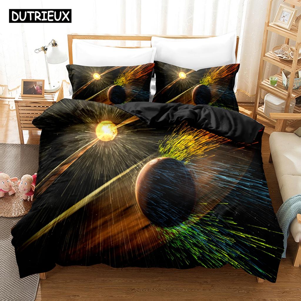 3D Planet Bedding Sets Duvet Cover Set With Pillowcase Twin Full Queen King Bedclothes Bed Linen