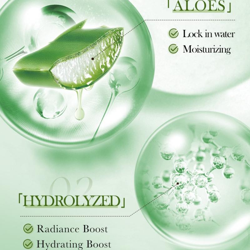 3 Stück Maske 25g SADOER Aloe Vera VC Feuchtigkeitsspendende und Hydrierende Verjüngende Masken-Patch-Packung