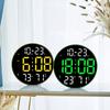 Modern Digital Wall Clock Remote Controlled 5-Level Adjustable Brightness 12inch Large Screen Wall Clock for Offices