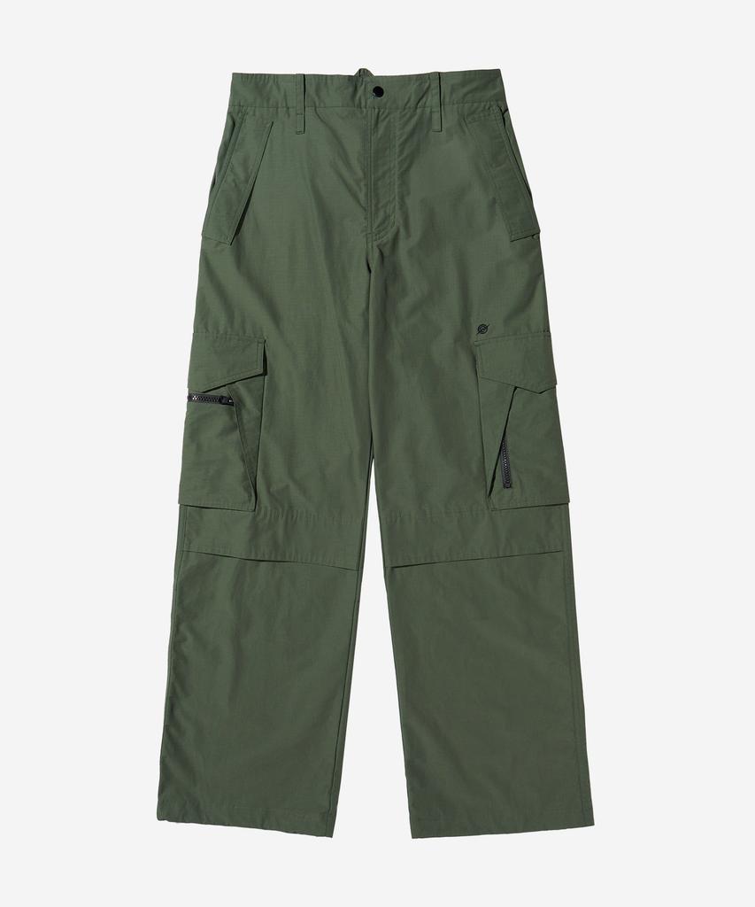 Kallapataleu Nylon Rib Ventilation Cargo Pants - Khaki