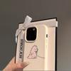 Adorable Talking Dinosaur Pair Couple Case For iPhone 17 Air 16 15 14 13 12 11 Pro Max Plus X Litchi Texture Protective Cover