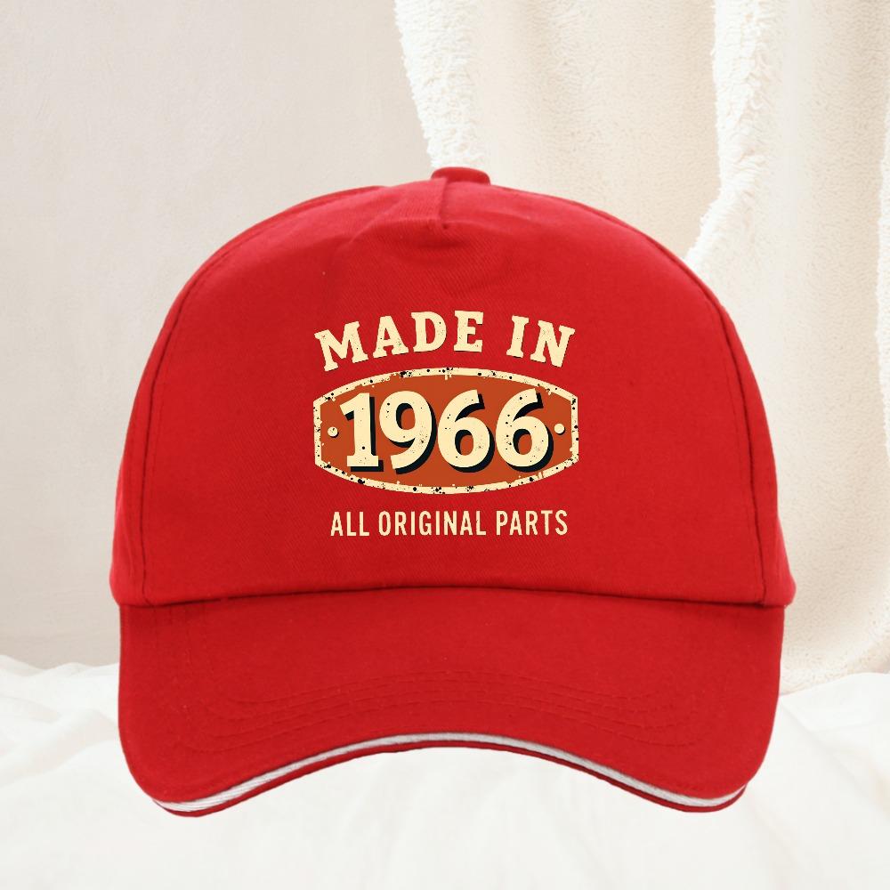 Made In All Original Parts Print Vintage Hat for Unisex Women Summer Fashion Baseball Cap
