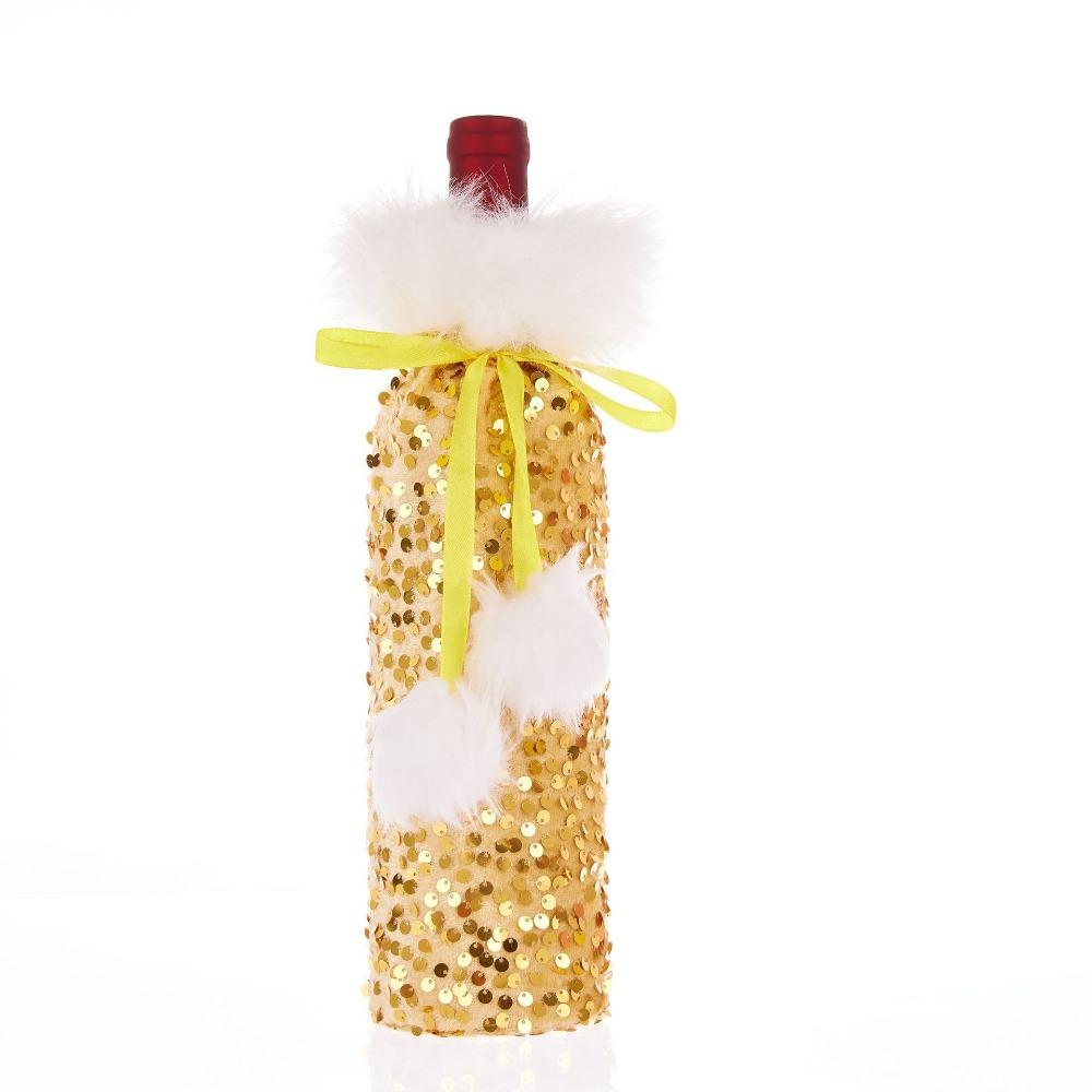 

1 шт. Набор для шампанского с цветными пайетками, Ресторан, Отель, Рождественская атмосфера, Оформление площадки, Рождественское украшение