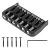 Black\Silver Electric Guitar Fixed Bridge Hardtail Saddle Bridge  Electric Guitar Replacement
