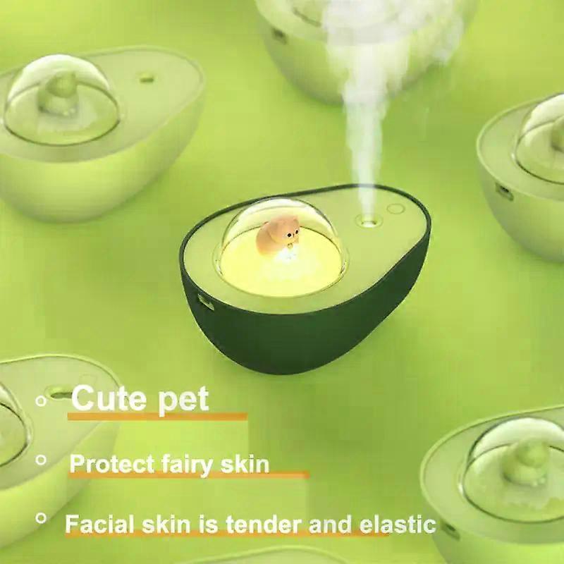 Portable 240ml Humidifiers USB Wireless Avocado Humidifier Cute Cat Led Night Light For Bedroom Kids Mini Desk Humidifier Gifts