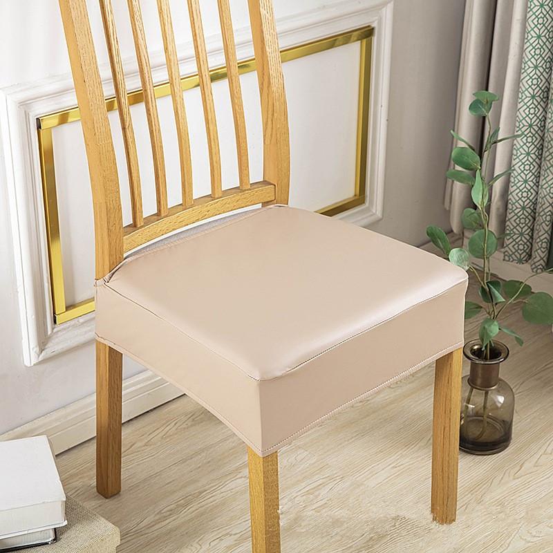 Square Shape Pu Leather Chair Cover Oil-Resistant Pu Leather Waterproof Seat Protectors Anti-Dirty Protection Removable