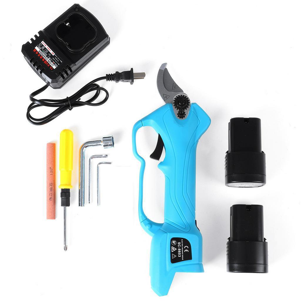 16.8V 88VF Cordless Pruner Electric Pruning Shear 2000mAh Lithium-ion Battery Efficient Fruit Tree Bonsai Pruning Branch Cutter