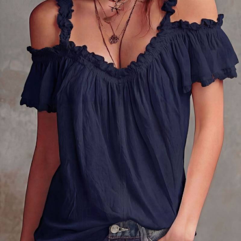 Baumwoll-Leinen Sommer-Tanktop mit Rüschenkragen für Damen Streetwear Freizeitkleidung