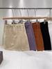 Petite High Waist Corduroy Bodycon Midi Skirt – Women's Autumn/Winter A-line Slit Skirt