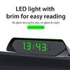 Vehicle Time & Temperature Display Noctilucence Solar Powered Dashboard Clock