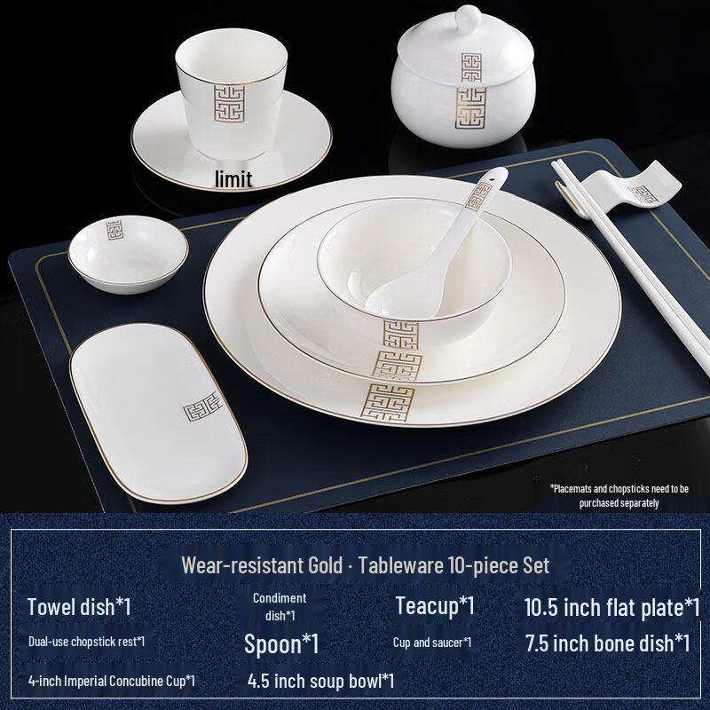 Chinese Style Bone China Hotel Tableware Set