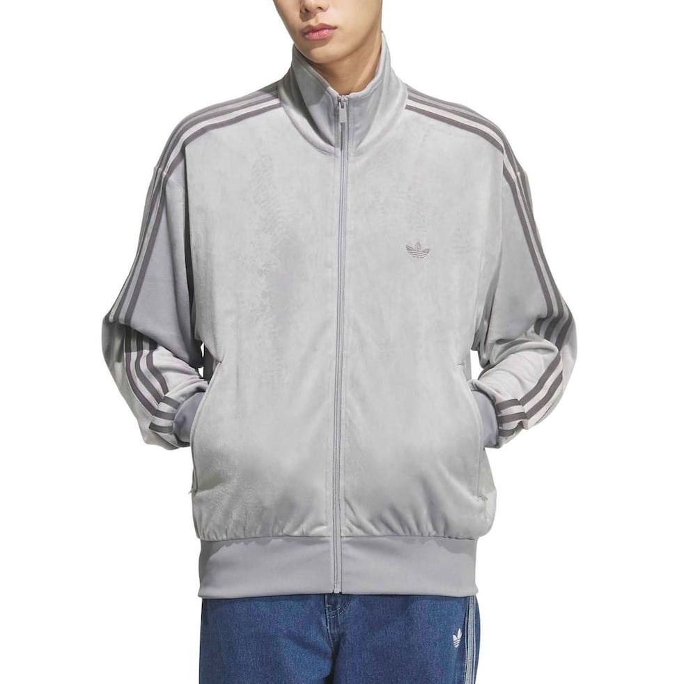 Adidas Originals Firebird Track Top Velour Striped Zipper Loose Jacket Unisex tops KQ5476
