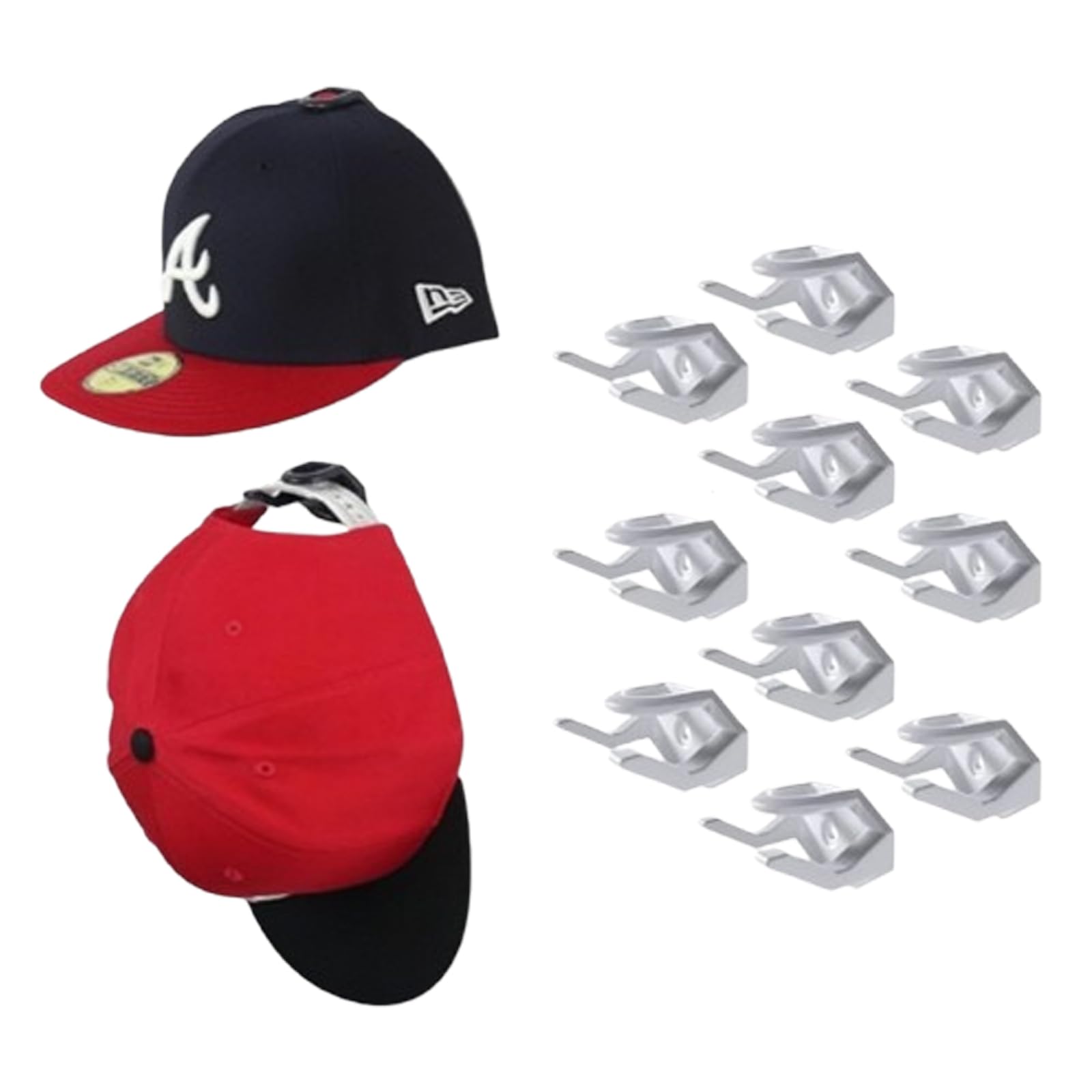 Neutral Zenith Hat Hanger Storage Hat Rack Cap Hook Wall Hanging Display 10-Pack (White) белый