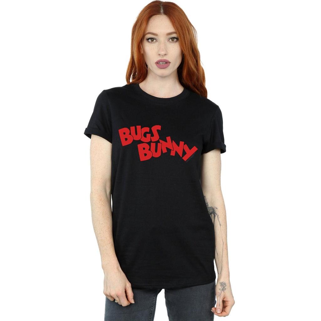 Looney Tunes Womens/Ladies Bugs Bunny Name Cotton Boyfriend T-Shirt