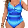 New European and American Large-size One-piece Swimsuit for Ladies, Colorful, Tight and Thin One-piece Bikini