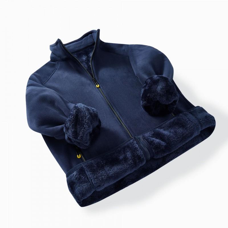 Women Men Fleece Jacket Warm Windproof Polar Top Outdoor Casual Plus Size Thermal Coat