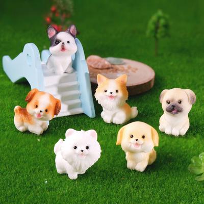 Kawaii Harz Niedliche Mini Hunde Ornamente Figuren Miniatur Dinge Statuen Puppenhaus Zimmer Heimdeko Artikel Schreibtischzubehör
