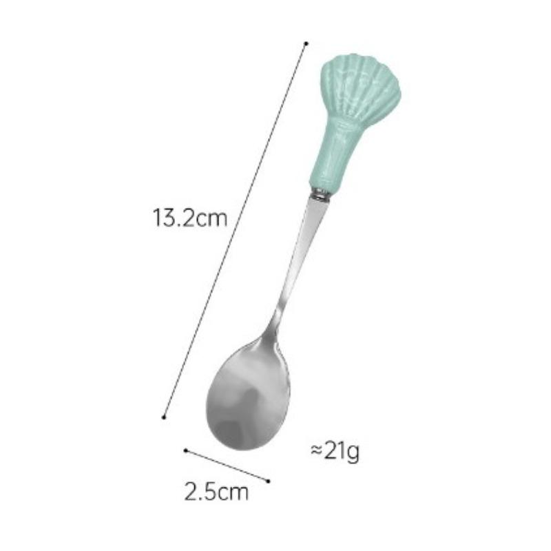 Stainless Steel Fruit Shaped Coffee Spoons Fruit Dessert Spoon Fork Candy Tea Spoon Drink Tableware Kitchen Supplies