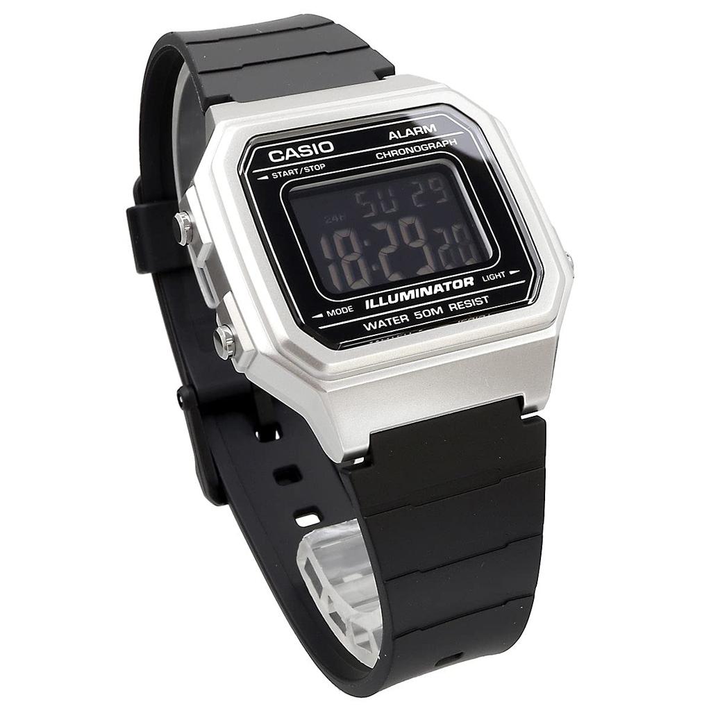 Casio Standard W-217HM-7B Watch Cheap Casio Digital Date Silver Black