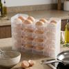 Stackable Egg Holder Fridge Organizer Clear Egg Storage Box Kitchen Countertop Refrigerator Side Door Tray Plastic Container
