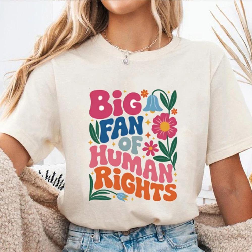 Big Fan Of Huunisex Rights Floral Tee Social Justice Shirt Equality Pro S