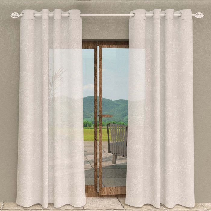 Voile à oeillets 135x250 cm CELIA blanc, par Soleil d'Ocre