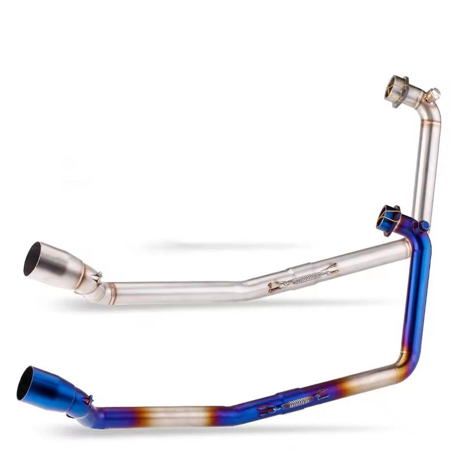 Para Suzuki GSX-R 150 125 GSXR 2017-2021 GSXS 150 125 GSX-S Escape Motocicleta Coletor de Escape Tubo de Ligação Slip-On Tubo de Silenciador Intermediário