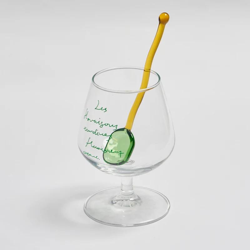 Glaslöffel Dessertlöffel Teelöffel Haushalts-süßer kreativer Reislöffel Kaffeegeschirr Geschenk Teelöffel für Eis