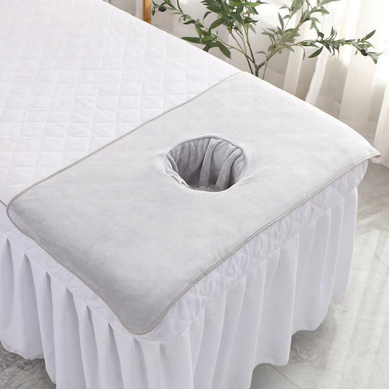 Beauty Salon Face-Down Massage Bed Pad - Thick, Absorbent, Lint-Free Large Towel with Face Hole