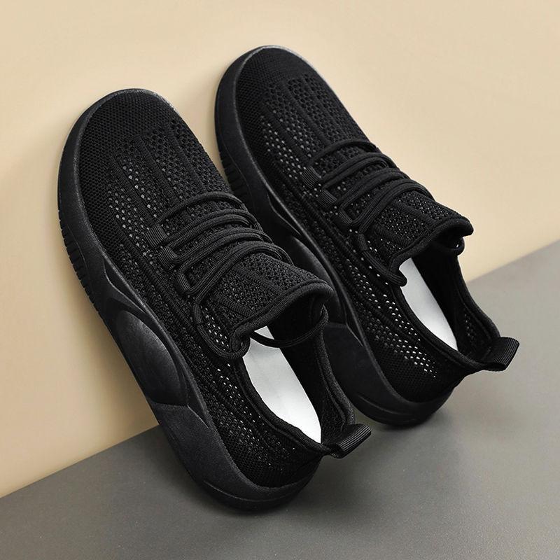 Breathable Women's Shoes Flying Woven Mesh Mesh Shoes Hollow Thin Lightweight Sports Shoes Casual White Shoes