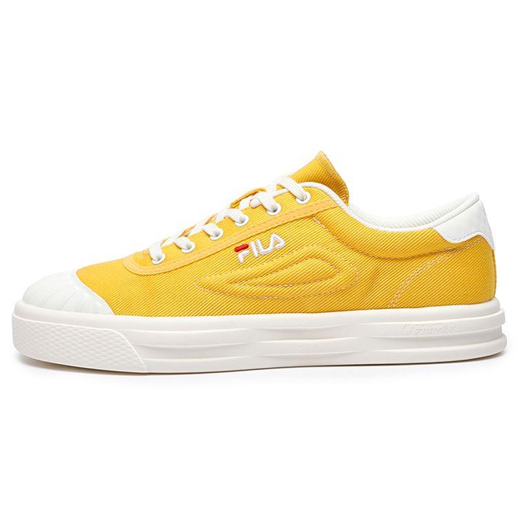 Fila Luke Comfortable Synthetic Leather Low-Top Canvas Shoes Women Sneakers Yellow White F12W226308FFS