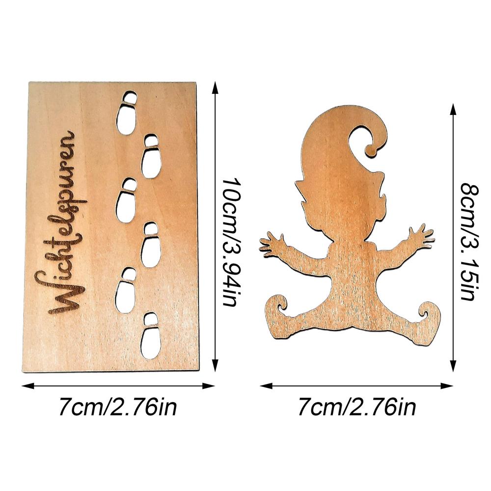 Gnome Stencil Footprints Gnome Door Accessories Christmas Gnome Elf Christmas Decorations Footprint Template