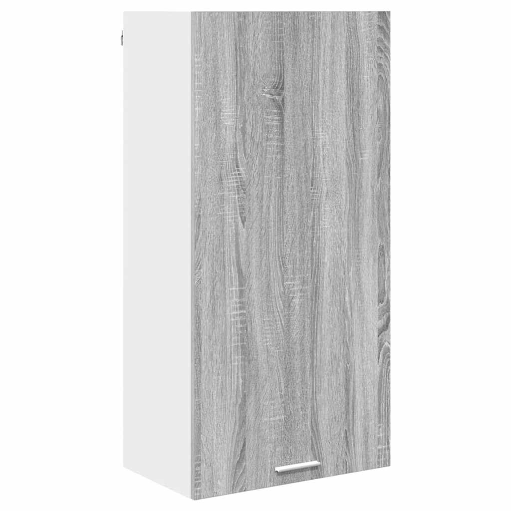 Hanging Cabinet with Storage Grey Sonoma and White 50 X 31 X 100 Cm