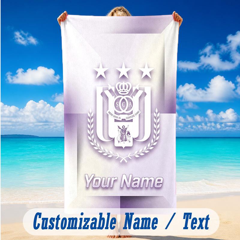 Beach Towel Custom Name Text, Quick Dry Large Towel For Beach HomeAnderlecht FC