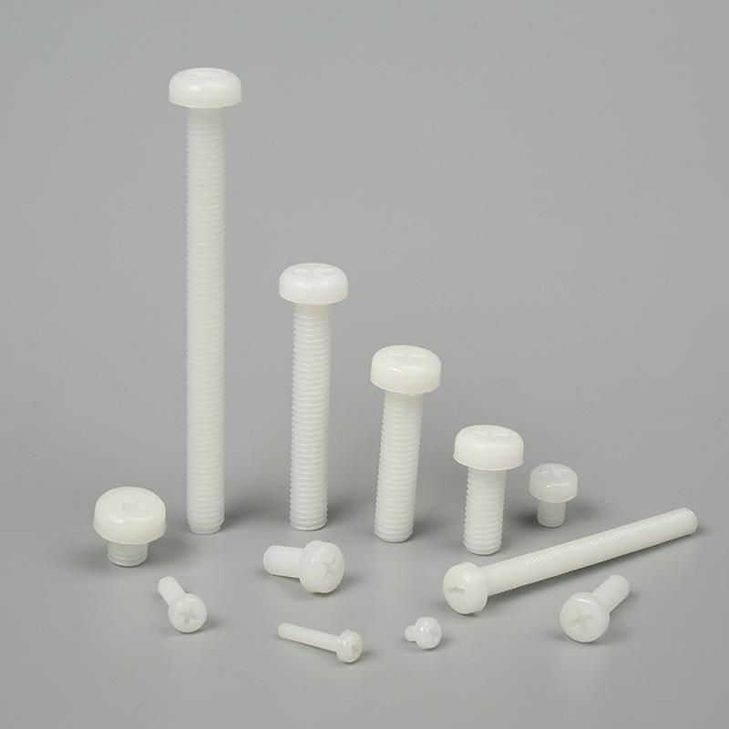 Vite in Nylon PA66 a Testa Tonda - M2, M3, M4, M5, M6, M8 Bullone di Fissaggio in Plastica