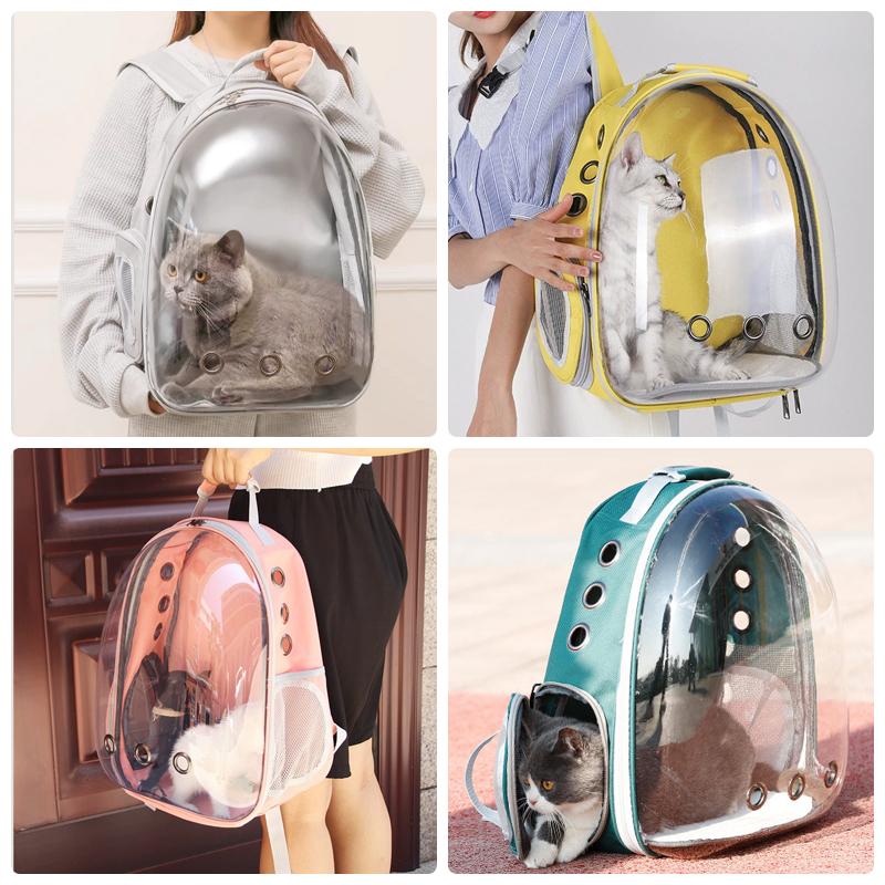 Pet Cat Carrying Bag Space Pet Backpacks Breathable Portable Transparent Backpack Puppy Dog Transport Carrier Space Capsule Bags