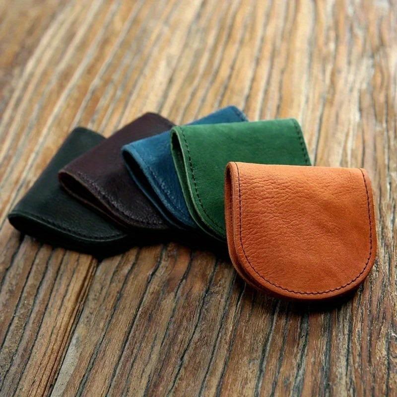 1 Pc Women's Small Genuine Leather Coin Wallet Children Mini Purses Hasp Money Clip Clutch Hobo Bags Gift Pouch New Manual Craft