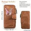 Women's Long Wallet with Butterfly Pattern Multi - function Snap Button Coin Purse Cute Design Gift for Cat Lovers Daily Commute Outdoor Travel