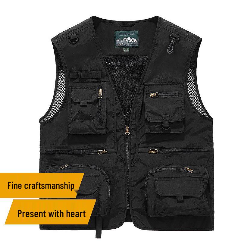 Men's Quick-Dry Multi-Pocket Outdoor Photography Vest