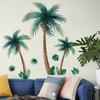 Beach Scenery Coconut Tree Wall Stickers DIY Palm Tree Decals Living Room Bedroom Home Decoration Self-adhesive Wall Accessories