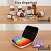 Food Grade Plastic Rainbow Grid Waterproof Medicine Box Bag Type Weekly Dose Storage Organizer Compact Portable Pill Case