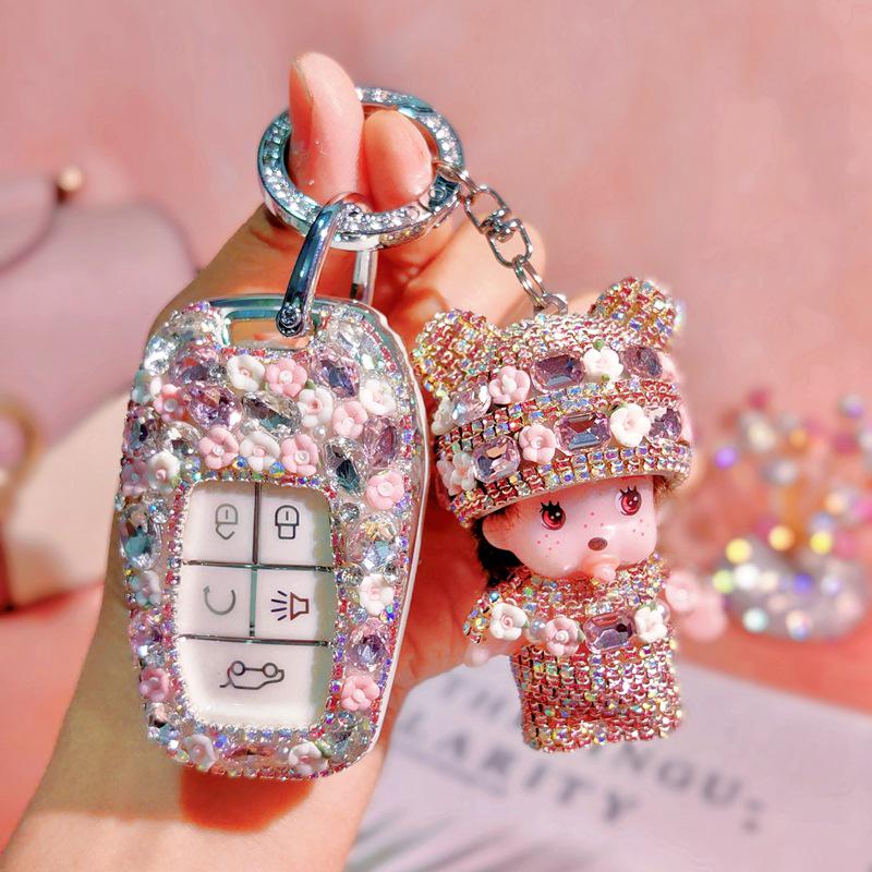 Rhinestone Car Key Shell for Southeast DX7/DX3/DX5/A5/Yi Wu - Fashion Goddess Bag Buckle