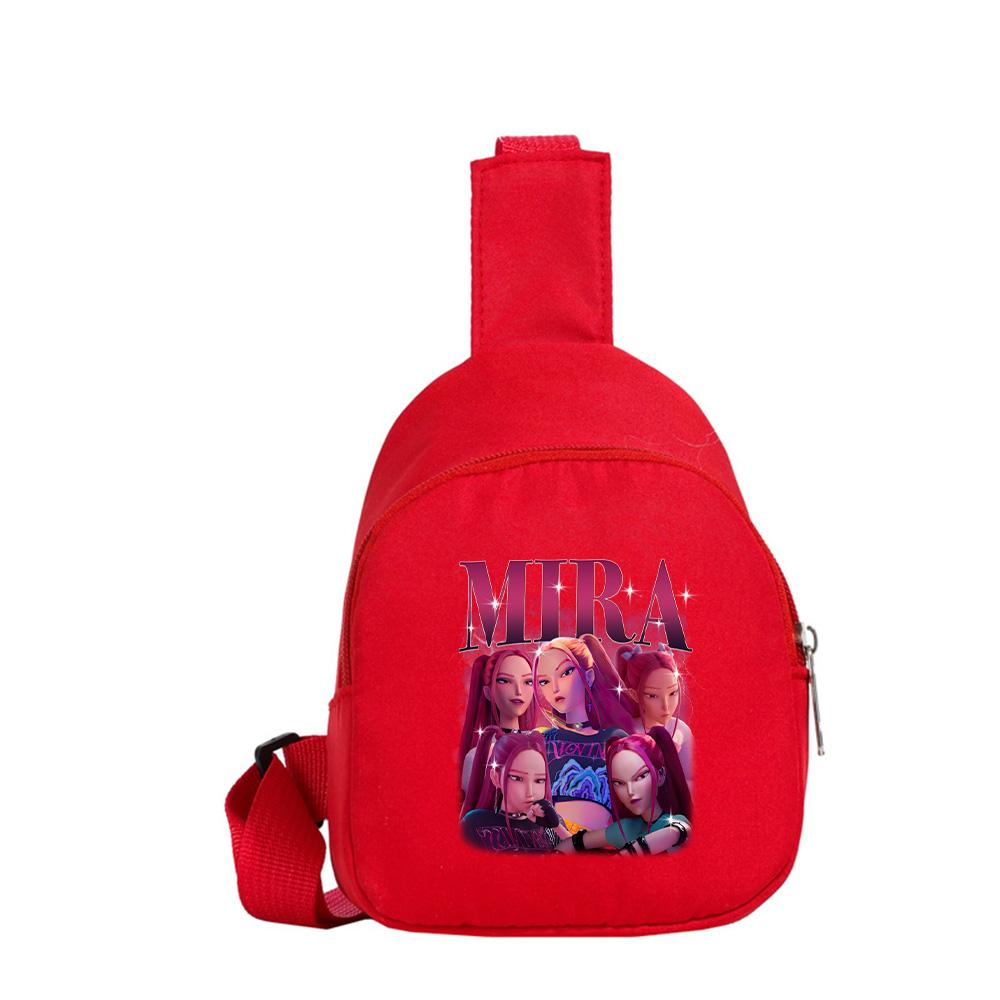 

Demon Hunters Printed Kawaii Chest Pack for Boy Girl Shoulder Bag Student Portable Crossbody Pouch Christmas chest bag Kid Gift