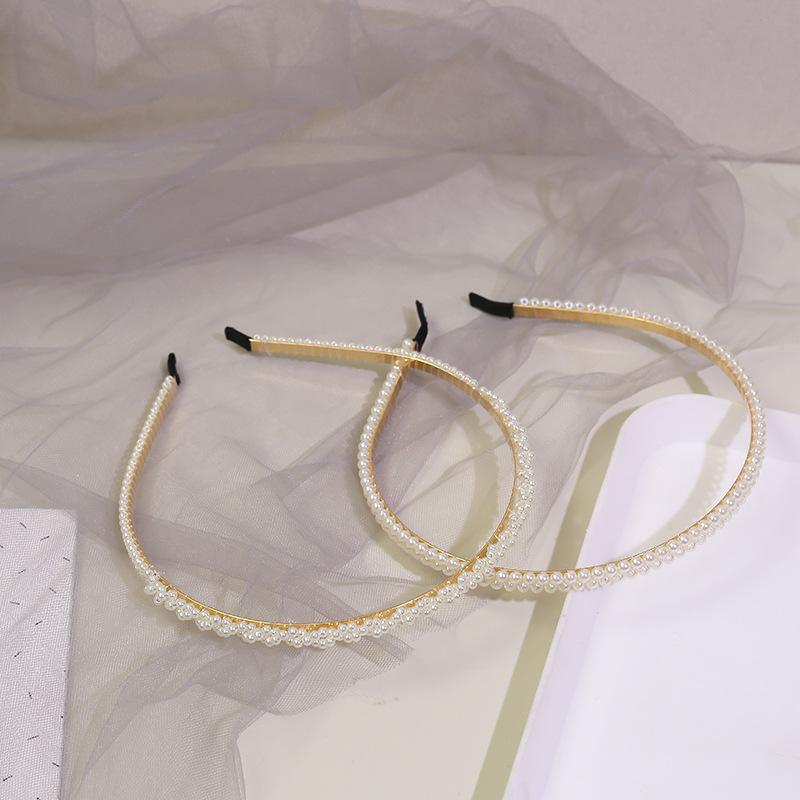 2 Pcs Fashion Big Pearl Headband for Women Girls Hair Hoop Vintage Mujer Hairband New Hair Accessories Jewelry Headwear Random