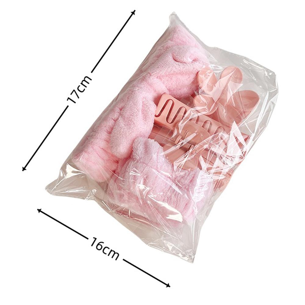 Fashion Set Hair Accessoreis Pink Cute Wash Face Hair Band Bow Elastic Headband Ponytail Hair Claw Headwear