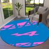Alpine F1 Round Area Rug,Carpet Rug for Living Room Bedroom Sofa Playroom Decor,Non-slip Floor Mat