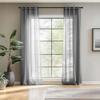 Ready-made Curtain Dark Gray Transparent Eyelets 140x165 Cm 2 Pcs.