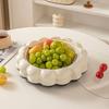Divided Rotatable Fruit Platter Large Capacity Snack Storage Box Candy Nut Serving Tray  Kitchen