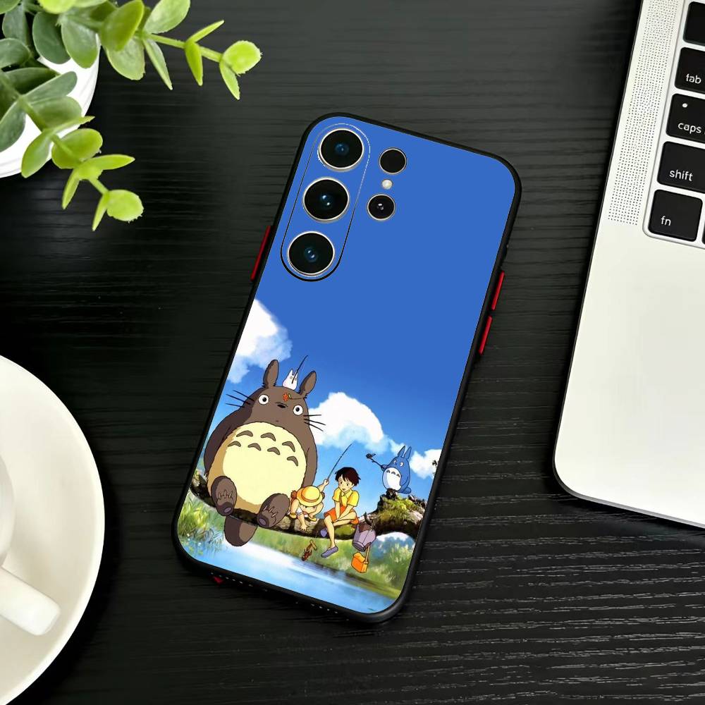 Cartoon O-Totoro-ES Phone Case For Samsung S26,S25,S24,S23,S22,S21,S20,Plus,Fe,Lite,Others Black Cover